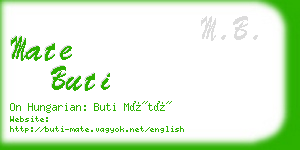 mate buti business card